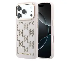 Karl Lagerfeld PU Perforated Monogram ružová