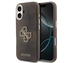 Guess PU Grained 4G Resin Metal Logo hnedá