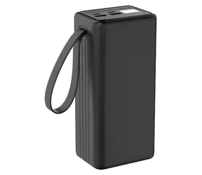Platinet PMPB4065 čierna / Powerbanka / 40 000 mAh / 65W PD / 2x USB-C + 2x USB-A / displej / LED svietidlo