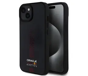 Red Bull Carbon Powerbar čierna / Zadný kryt / iPhone 15 / MagSafe / karbónové vlákna