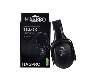 Haspro ZELL-3X čierna / Chrániče sluchu / SNR 29 dB / nastaviteľné S/M/L / CE