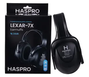 Haspro Lexar-7X čierna / Chrániče sluchu / SNR 34 dB