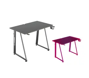Ultradesk ENTER V2 čierna / Herný stôl / 100 x 60 x 75 cm / držiak slúchadiel&nápojov