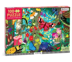 Mudpuppy Puzzle Motýle a hmyz / 100 dielikov / od 5 rokov