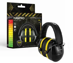 Haspro NOX-5F čierna / Chrániče sluchu / SNR 32 dB / 340 g / skladacia / EN 352-1