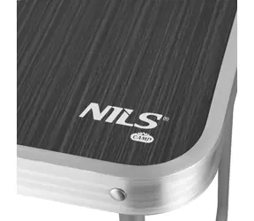 Nils Camp NC3401 tmavo šedá / Skladací kempingový stôl / 60×40 cm / hliník + MDF / 30 kg