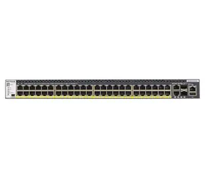 Netgear M4300-52G-PoE+ / Prepínač / 48x Gigabit PoE+ / 2x 10GE RJ45 / 2x 10GE SFP+ / L3 riadený