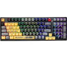A4Tech BLOODY S98 Sports Lime / Herná klávesnica / mechanická / drôtová / BLMS Red PLUS / RGB