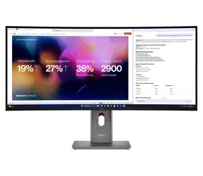 39,7" Lenovo ThinkVision P40WD-40 čierna / Monitor / IPS / 5120x2160 / 21:9 / 120Hz / 4ms / 400cd/m2 / Thunderbolt 4