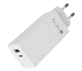 Techly IPW-PD100W-WH biela / Napájací adaptér / 100W / USB-C PD / USB-A