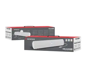 Genesis Helium 312BT biela / Herný soundbar / 10W / Bluetooth 5.2 / USB / RGB podsvietenie