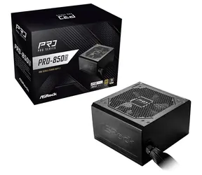 ASRock PRO-850G čierna / Zdroj ATX / 850 W / 80 PLUS Gold / ATX 3.1 / 120 mm