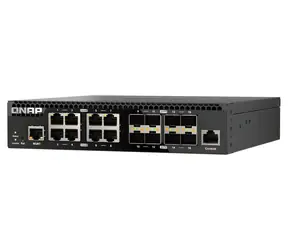 QNAP QSW-M3212R-8S4T / Riadený switch / 8x 10GbE SFP+ / 4X 10GbE RJ45 / L2 / polovičná šírka