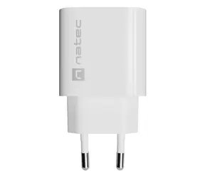 Natec Ribera biela / Sieťová nabíjačka / 20W / 1x USB-C / PD / QC