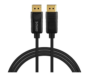 Savio CL-205 čierna / Kábel DisplayPort / 2 m / DP 1.4 / 240 Hz / 8K