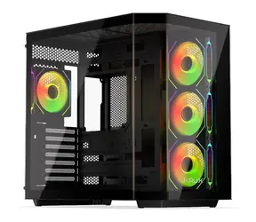 KRUX Empero čierna / PC skriňa / ATX / micro-ATX / mini-ITX / presklený front a bočnice