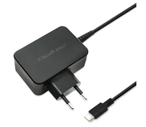 Qoltec 51024 čierna / Nabíjačka / 65W / USB-C / PD / 5-20V / kábel 1,2m