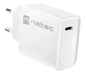 Natec Ribera biela / Nabíjačka / 1x USB-C / 20W / PD 3.0