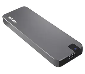 Natec Rhino šedá / Externý box pre M.2 NVMe SSD / USB-C 3.1 Gen 2 / Hliník / do 2 TB