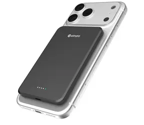 eSTUFF Magnetic Power Bank 5.000 mAh čierna / Powerbanka / magnetická / USB-C / rýchlonabíjanie