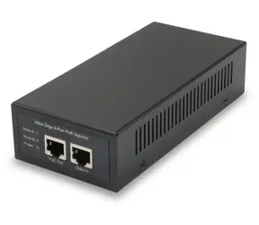 LevelOne PoE injektor 60W čierna / PoE injektor / Gigabit / 802.3 AF/at/bt / 1x PSE