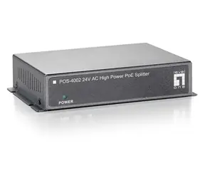 LevelOne POS-4002 čierna / PoE splitter / 100 Mbps / 15 W / 24 V