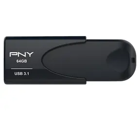 PNY Attaché 4 64GB čierna / Flash disk / USB 3.2 Gen 1 / čítanie 80 MB/s / zápis 20 MB/s