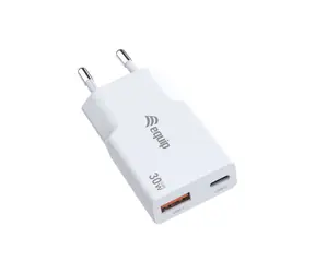 Equip GaN Slim biela / Nabíjačka / USB-C PD3.0 / USB-A QC3.0 / 30 W
