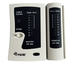 Equip biela / Tester káblov / RJ45, RJ11, RJ12 / LED indikácia testu