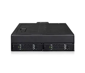 Icy Dock ToughArmor MB105VP-B čierny / Rámček pre SSD / 2x 2,5" U.2 NVMe / SlimSAS / do 5,25" pozícia