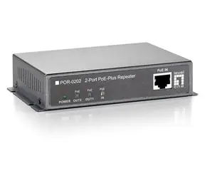 LevelOne PoE repeater čierna / PoE repeater / 3x Fast Ethernet / dosah +100 m / nástenná montáž