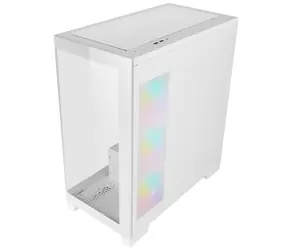 Azza Cove biela / Midi PC skriňa / ATX / Tvrdené sklo 270 ° / USB-C / Bez zdroja