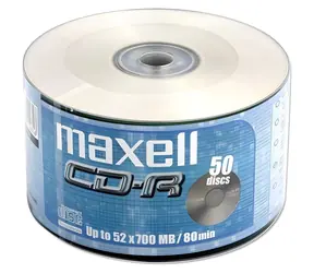 Maxell CD- R 700MB / Optický disk / 52x / 80 min / Shrink 50 ks
