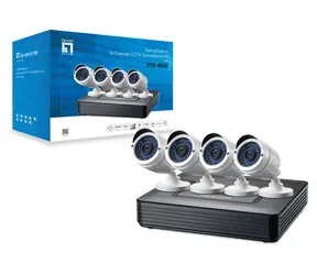 LevelOne DSK-8001 biela / Kamerový set / 8kanálový rekordér / 4X kamera 2 MP / IP66 / IR 30 m