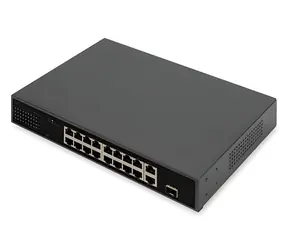 Digitus DN-95355 / Switch / 16x 10/100 PoE / 1x Gigabit Combo / 32W / Port / do racku
