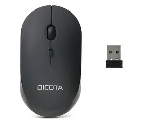 Dicota Silent V2 čierna / Bezdrôtová optická myš / tichá / 800-1600 DPI