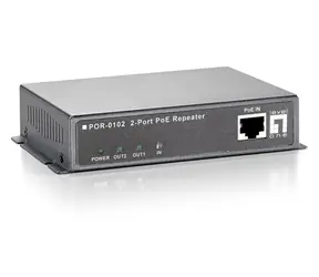LevelOne PoE repeater 3x FE, kaskádovateľný / Sieťový repeater / IEEE 802.3 AF / dosah 100 m