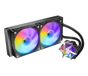 Azza HEX 240 ARGB čierna / Vodné chladenie CPU / 2x 120 mm / 3600-4400 RPM pumpa / AM4, AM5, LGA1700