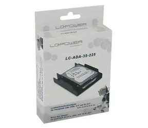 LC Power 3,5" na 2x 2,5" čierna / Rámček pre HDD/SSD / plast