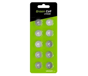 Green Cell CR2025 / Batéria / Lítiová / 3V / 160mAh / 10 ks / blister