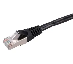 Extralink čierna / Patch kábel / Cat.5e / FTP / 2 m