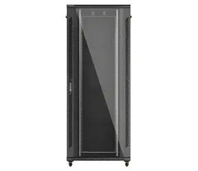 Lanberg FF01 čierna / Racková skriňa / 19" / 42U / 800x1000 mm / Presklené dvere