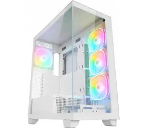 Rampage Hydra V1 biela / Skriňa / E-ATX / 1x USB-C, 1x USB-A + húb / 4X ARGB fan / bez zdroja