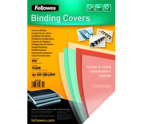 Fellowes A4 180 mic transparentný / Obálka na väzbu / 100 ks