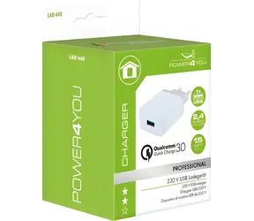 Schwaiger USB nabíjačka Quick Charge 3.0 biela / Sieťová nabíjačka / 1x USB-A / 15 W