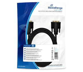 MediaRange MRCS129 / DVI kábel / DVI (24+1) - DVI (24+1) / Dual-Link / 2 m / čierny