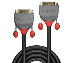Lindy Anthra Line čierna / Kábel DVI-D Dual Link / 1 m / 2560 x 1600 px
