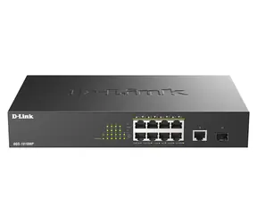 D-Link DGS-1010MP/E / Switch / Gigabitový / PoE / kovové prevedenie / čierna
