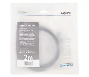 LogiLink DisplayPort 1.4 čierno-šedá
