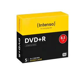 INTENSO DVD+ R DL 8,5 GB / Optické médium / 5 ks / 8x / JewelCase